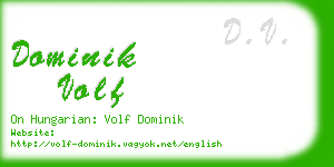 dominik volf business card